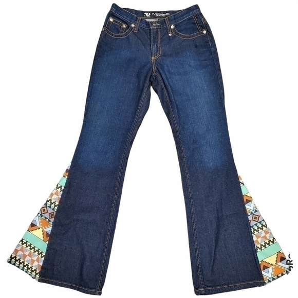 Vintage Rockies Low Rise Western Bell Bottom Jeans - Picture 2 of 5
